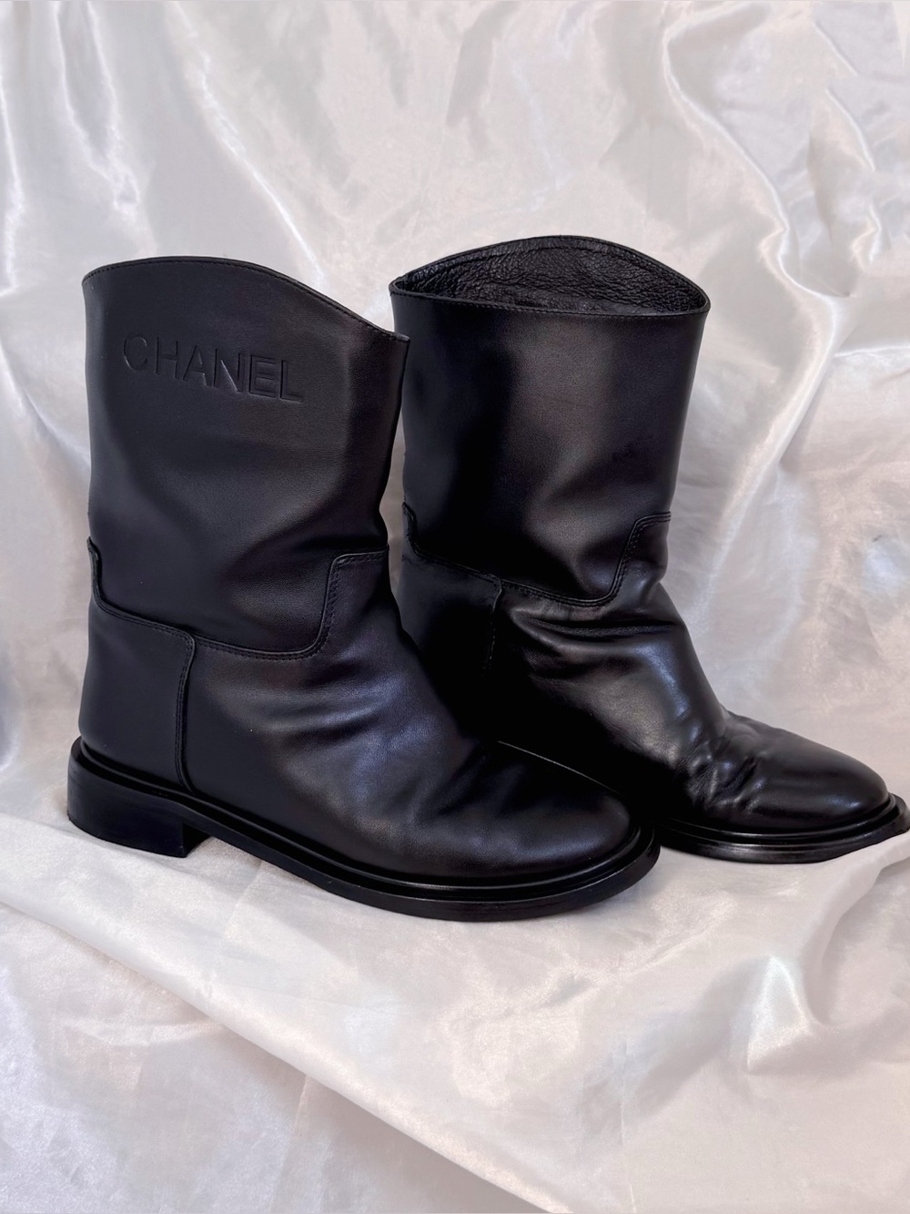 Chanel Moto Leather Boots